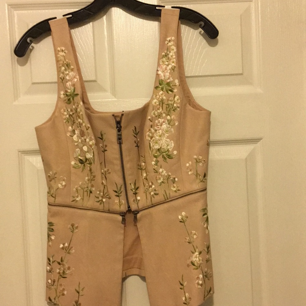 Ladies BCBG faux leather vest